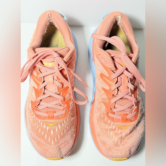 Hoka Gaviota 4 Women's Everyday Running Shoes Shell Coral / Peach Parfait 8.5 - Picture 3 of 12